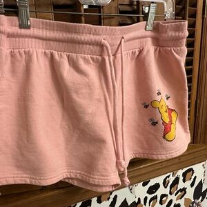 Disney Pink Athletic Shorts with Winnie the Pooh